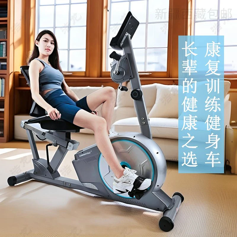 【新疆西藏包邮】朗斯柏卧式磁控上下肢功率自行车中老年健身主动