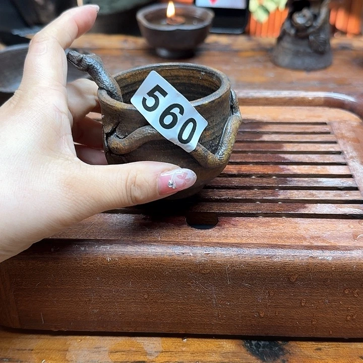 纯手工制作粗陶茶具