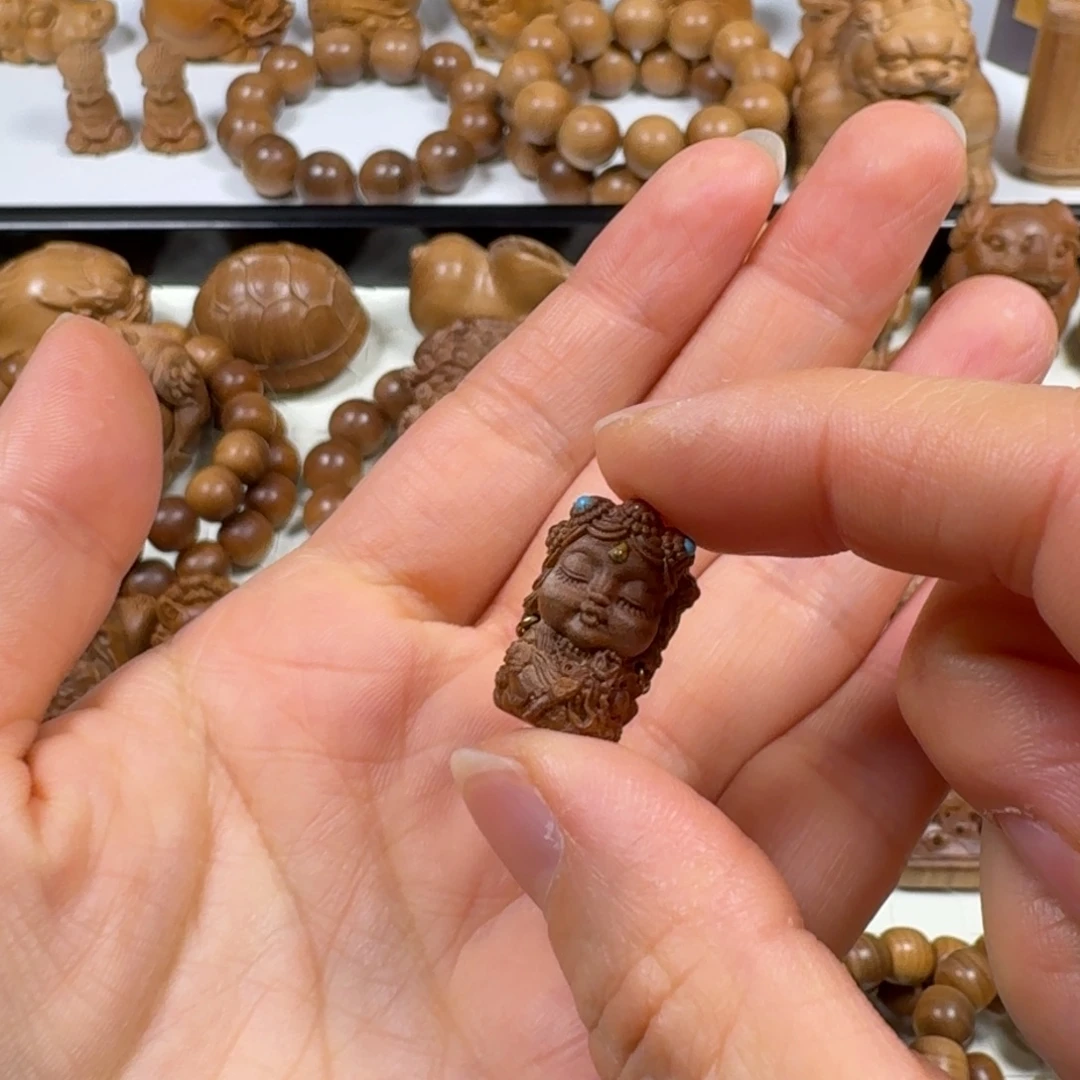 檀香木度母配饰珠