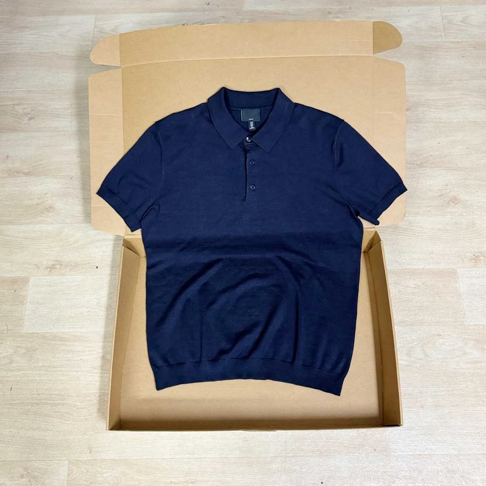 H家剪标原单夏季凉感针织短袖POLO衫轻薄凉感翻领商务短袖