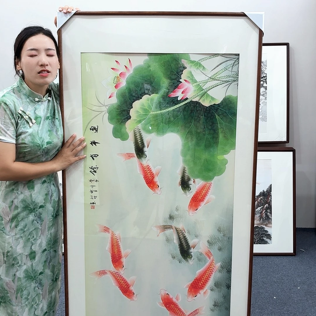 国画手绘作品160×80尺寸