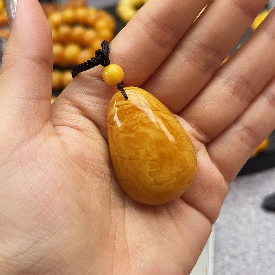 琥珀未镶嵌手链水滴