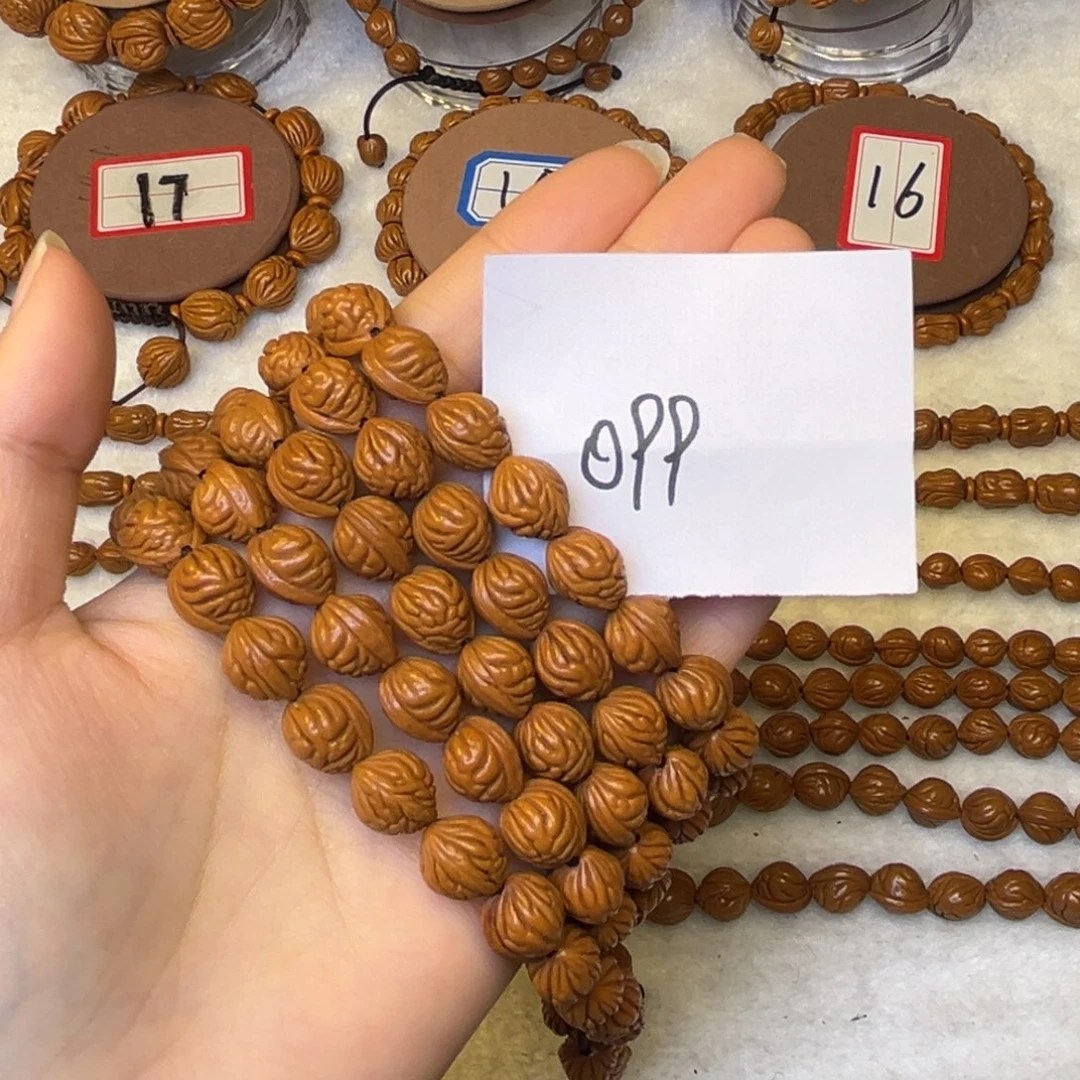 手串桃核龙纹桃核脖挂肚卡10小金豆