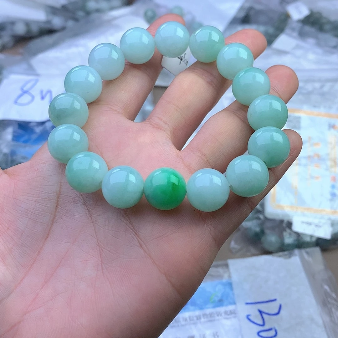 未镶嵌手串定制翡翠