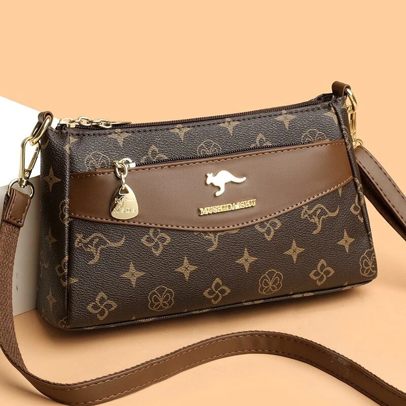 经典百搭手提斜挎包包906棕色