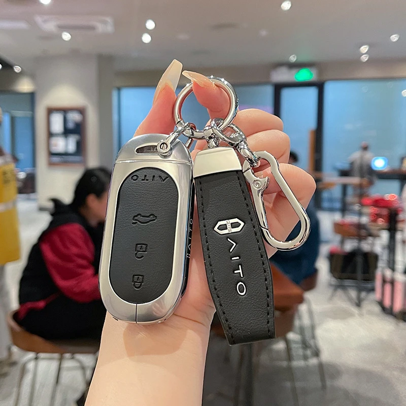 适用问界m9钥匙套新款aito华为问界m9增程纯电Ultra版专用车扣壳