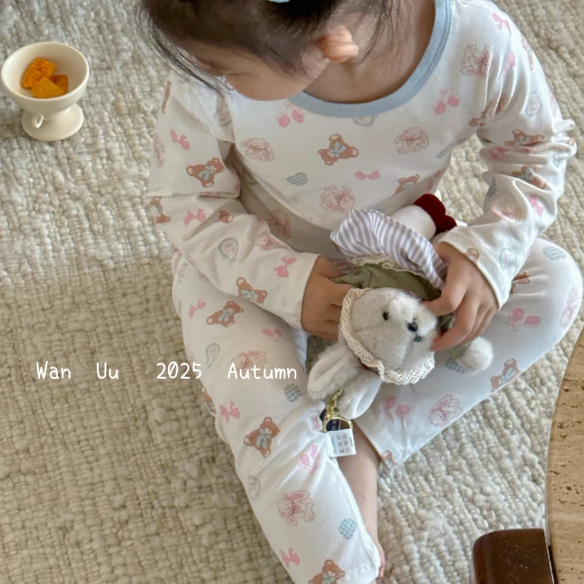 艾柚家•25秋~熊兔乐园套装WY2601米色（6-11）