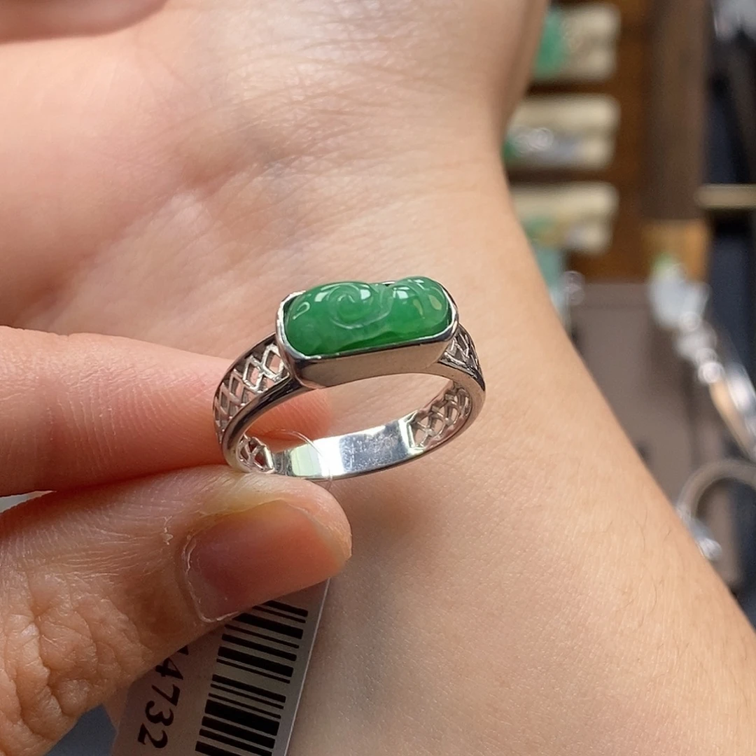 翡翠银S925镶嵌颈饰14732