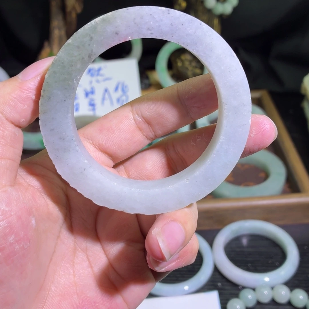 定制翡翠未镶嵌翡翠A货毛胚手镯定制