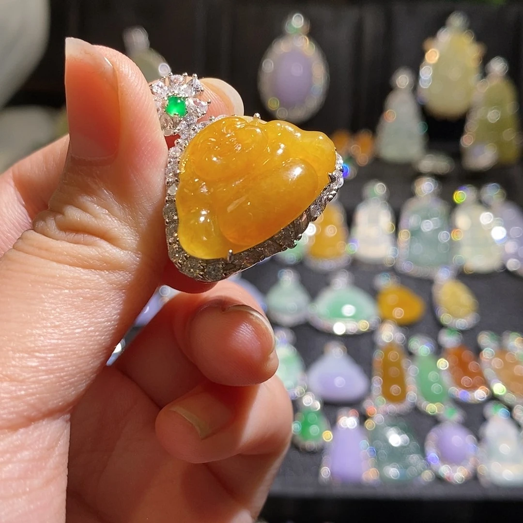颈饰银S925镶嵌翡翠天然翡翠