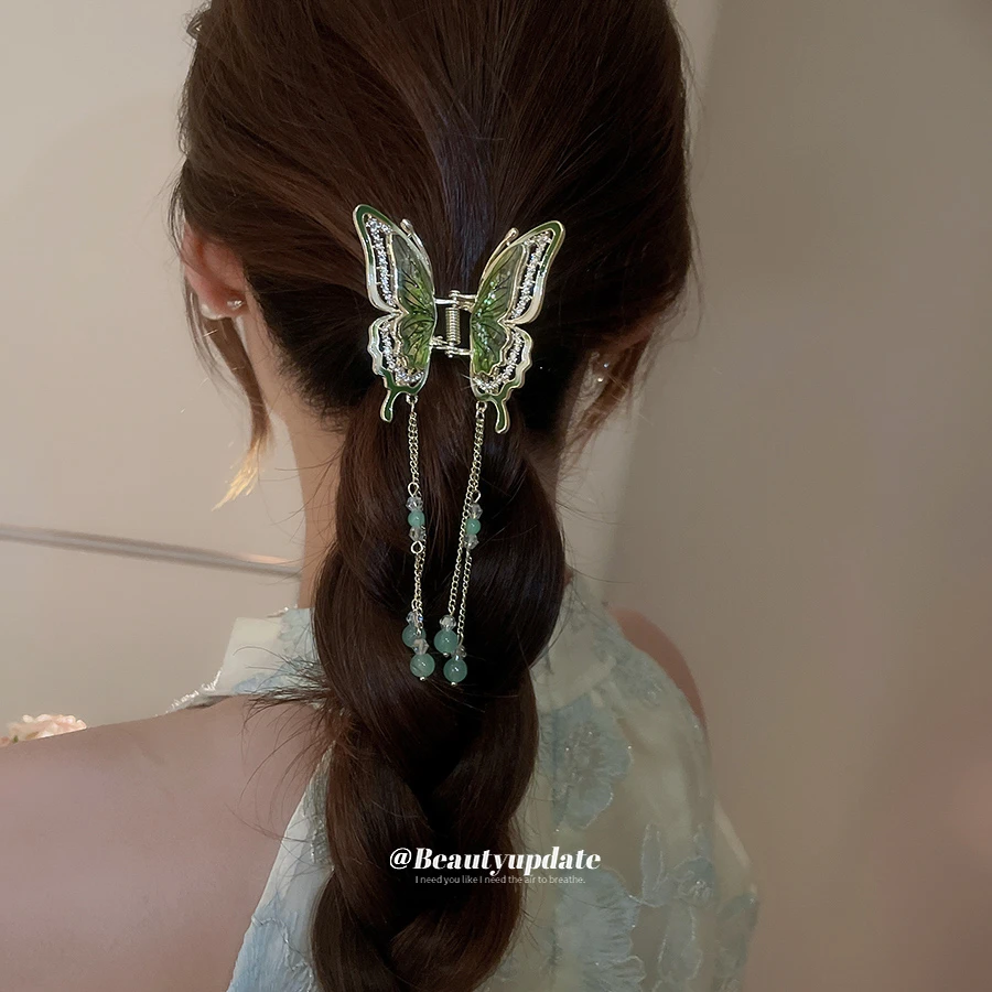 女发夹饰品发饰高级感抓夹鲨鱼夹森系头饰原创设计