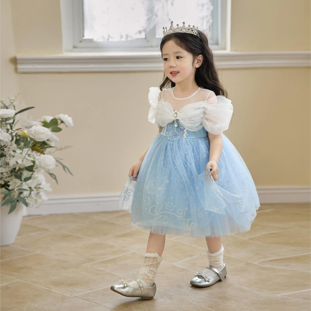 新品巴拉巴拉女童公主裙夏季2025新款夏装礼服裙子儿童洛丽塔女孩