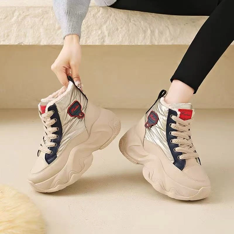 高帮雪地靴女冬季加绒加厚保暖防滑哈尔滨厚底防水防寒棉鞋333