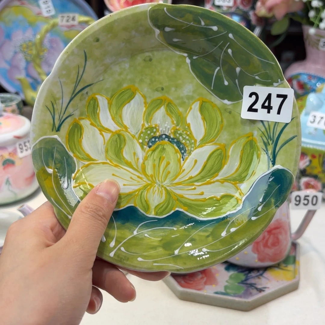 瓷片景德镇手绘高温釉下彩陶瓷茶具