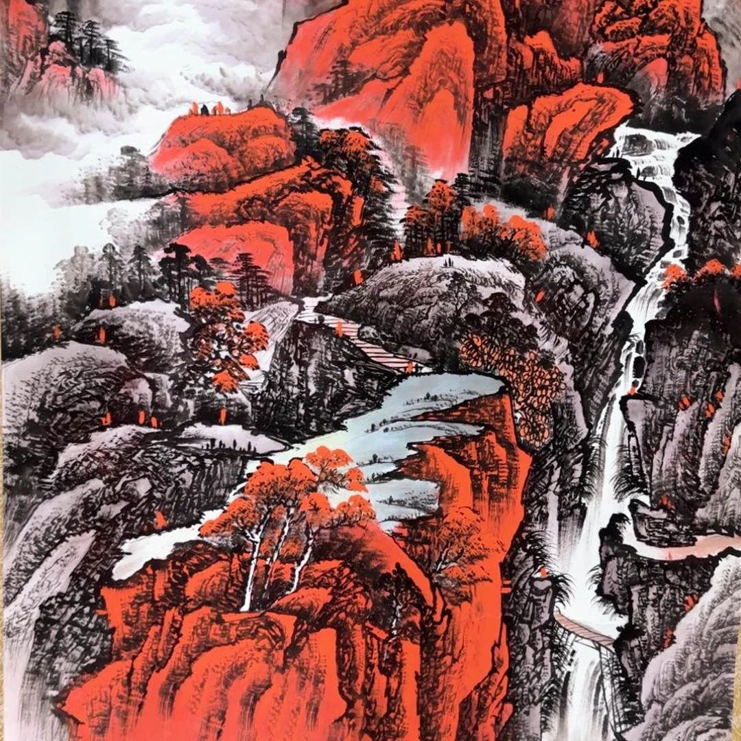 国画QA原创山水作品！带证书！限购一单