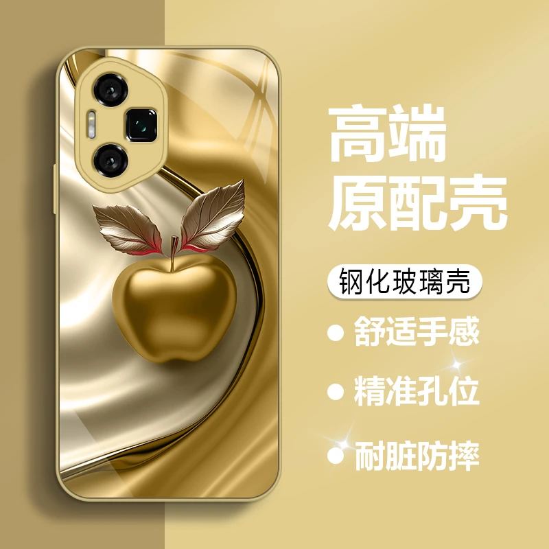 适用【荣耀300Ultra】手机壳时尚新款轻奢风高档玻璃壳金属漆防摔套