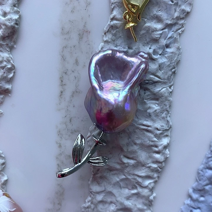 淡水珍珠耳饰银S925镶嵌风***～