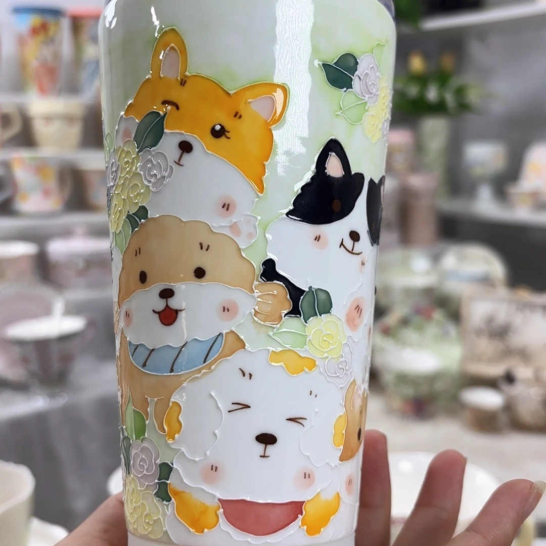 手绘创意高温釉下彩陶瓷