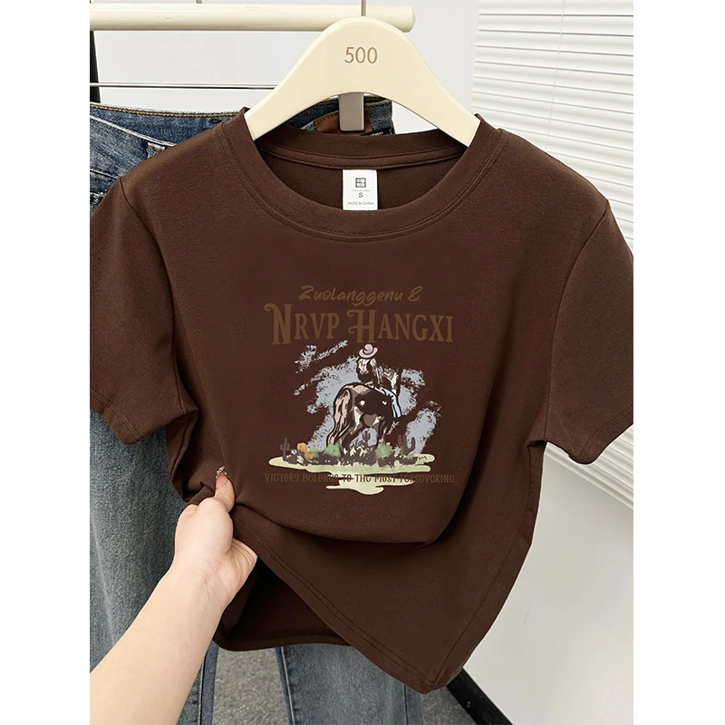 大码女装2025夏季新款正肩短袖T恤胖mm遮肉显瘦半袖时髦洋气上衣