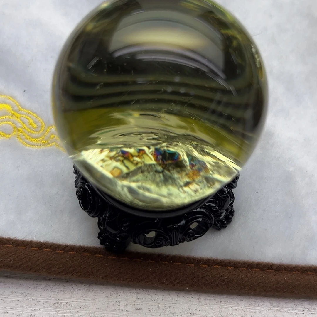 水晶水晶球摆件未镶嵌富*