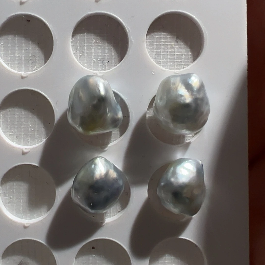 海水珍珠耳饰银S925镶嵌小***柔