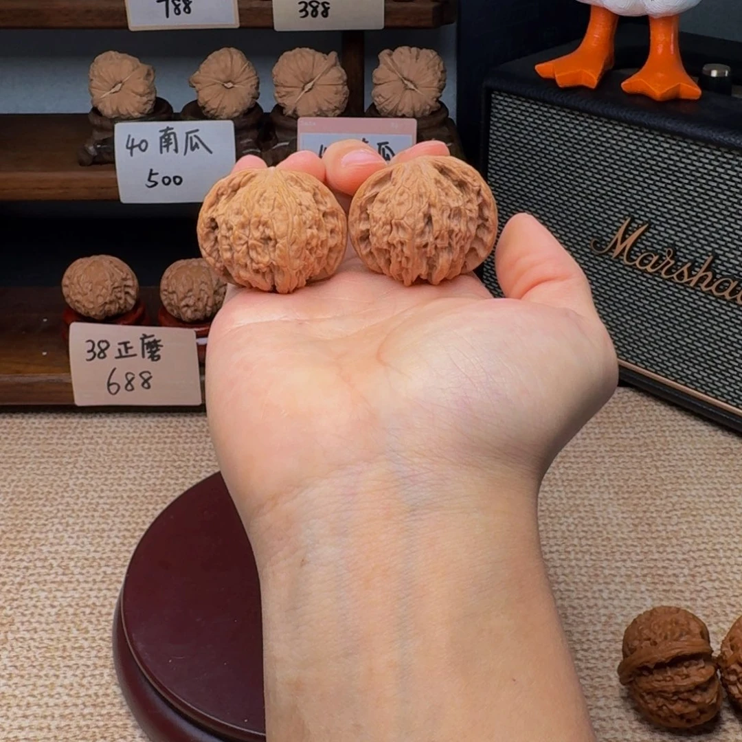 文玩核桃把件4207磨盘