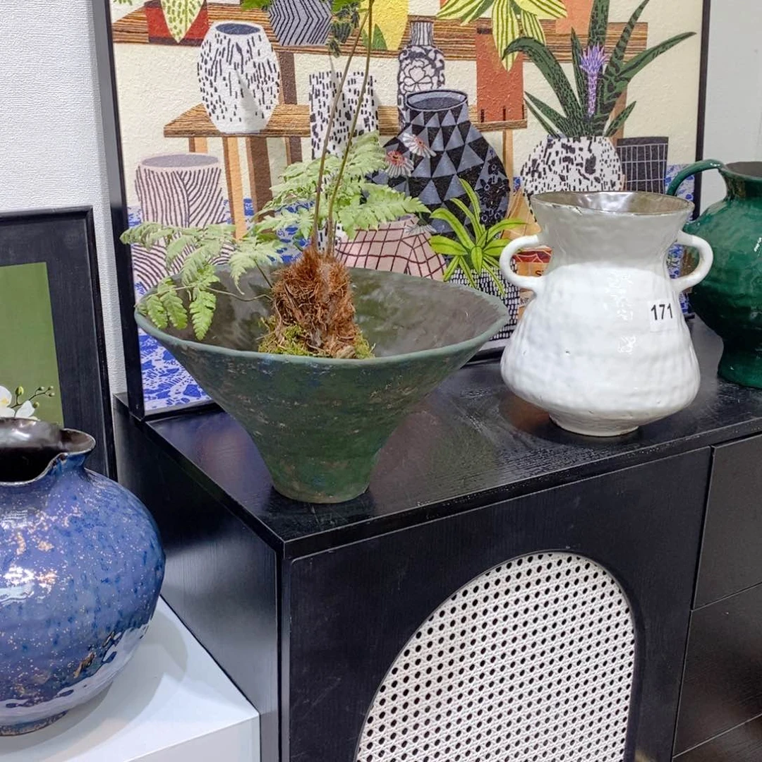 瓶2****妈景德镇手工花器 盘泥