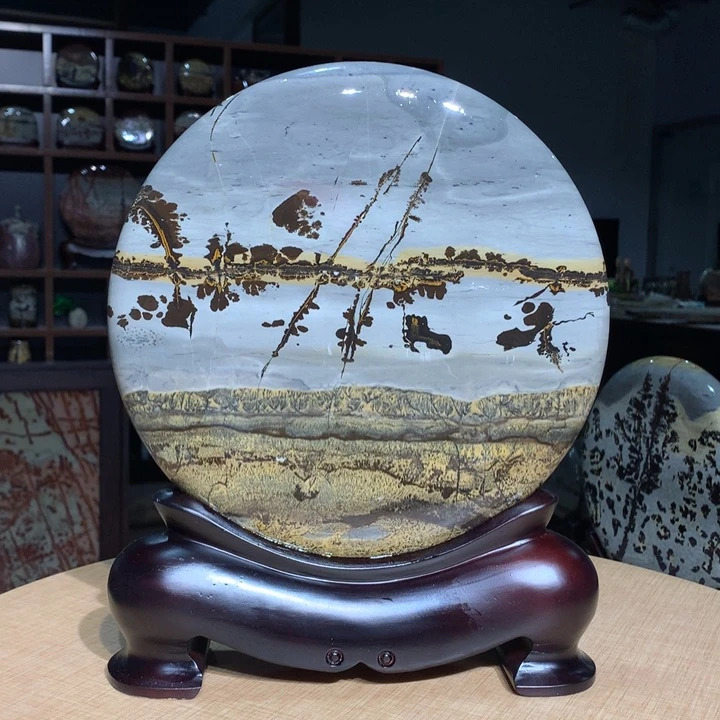 ，广西国画石摆件，观赏收藏