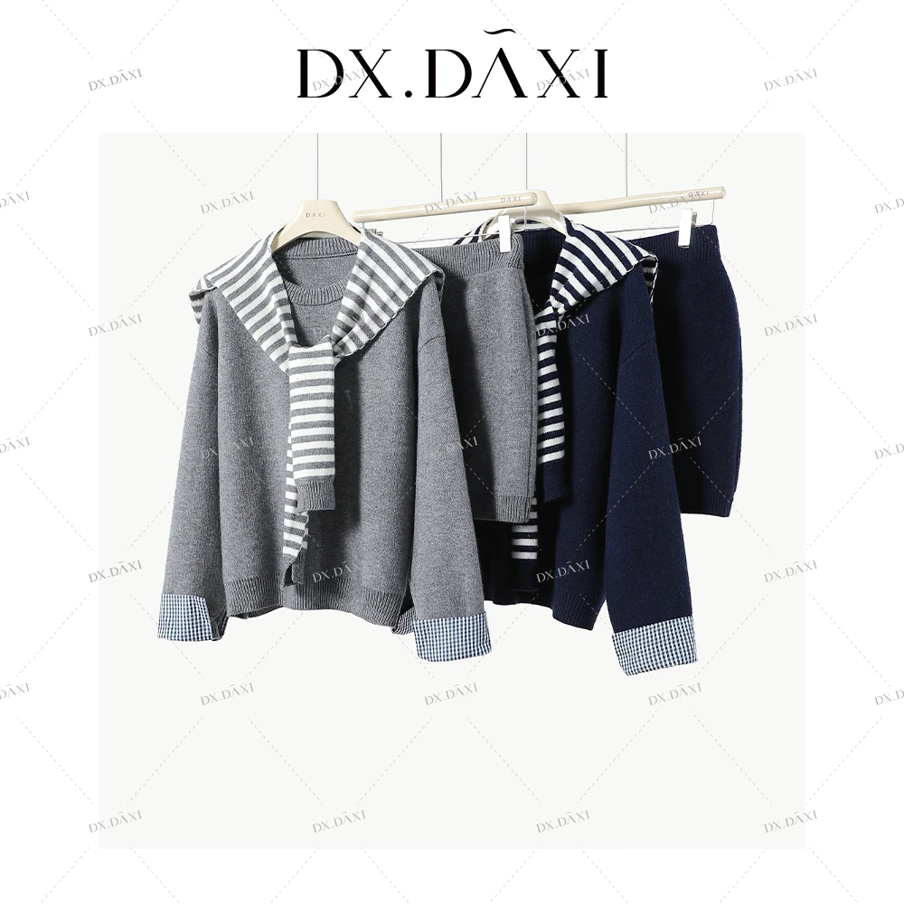 MT DISTORTION慵懒风设计师款针织三件套