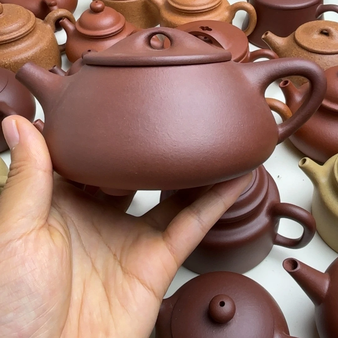 茶壶紫砂紫泥景舟260cc微瑕跳砂