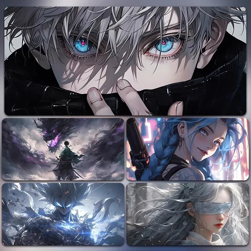 卡通鼠标垫超大号游戏电竞电脑桌垫二次元动漫键盘垫定制桌面桌垫