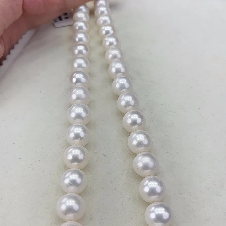 淡水珍珠颈饰银S925镶嵌卡12冷白高品