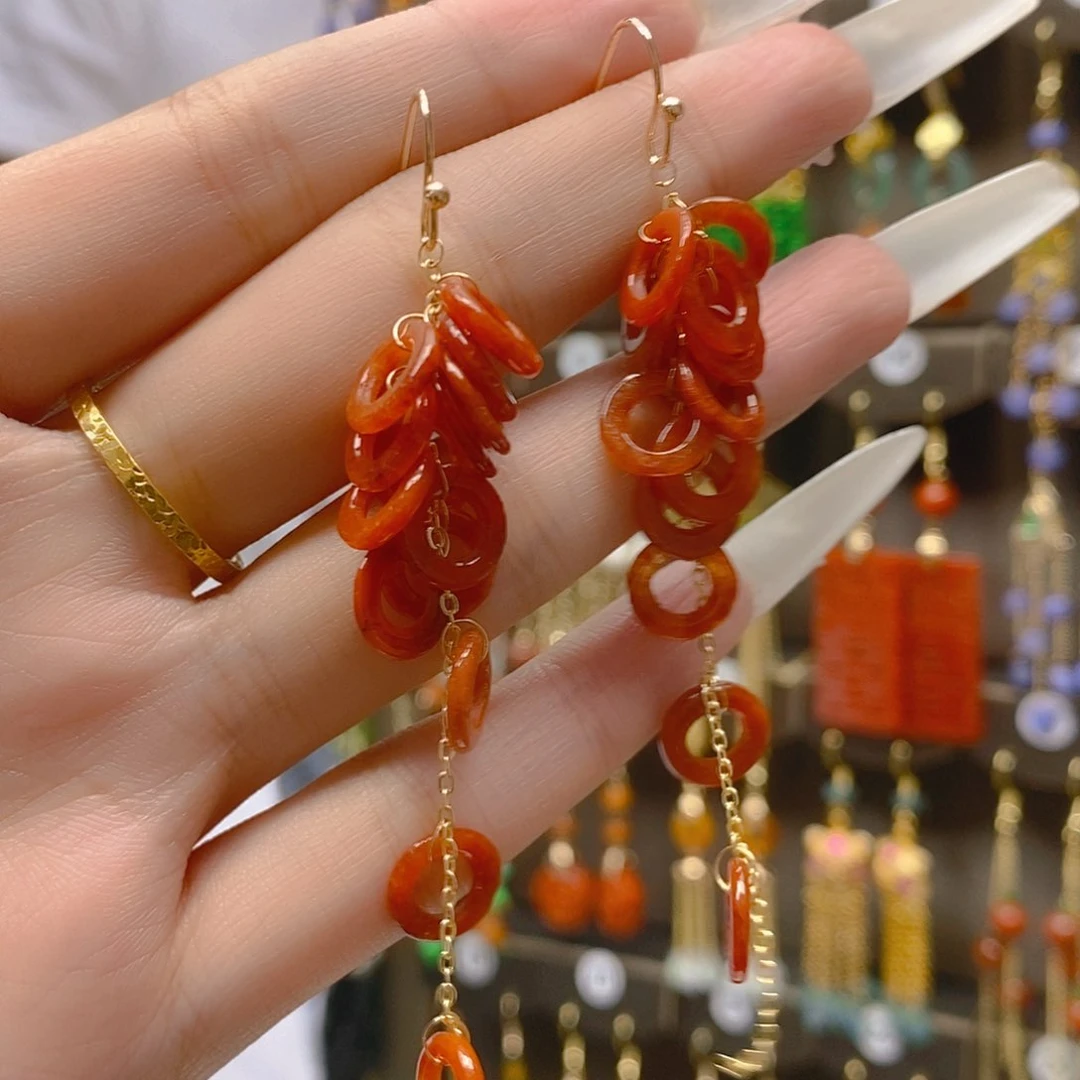 翡翠合金耳饰翡翠