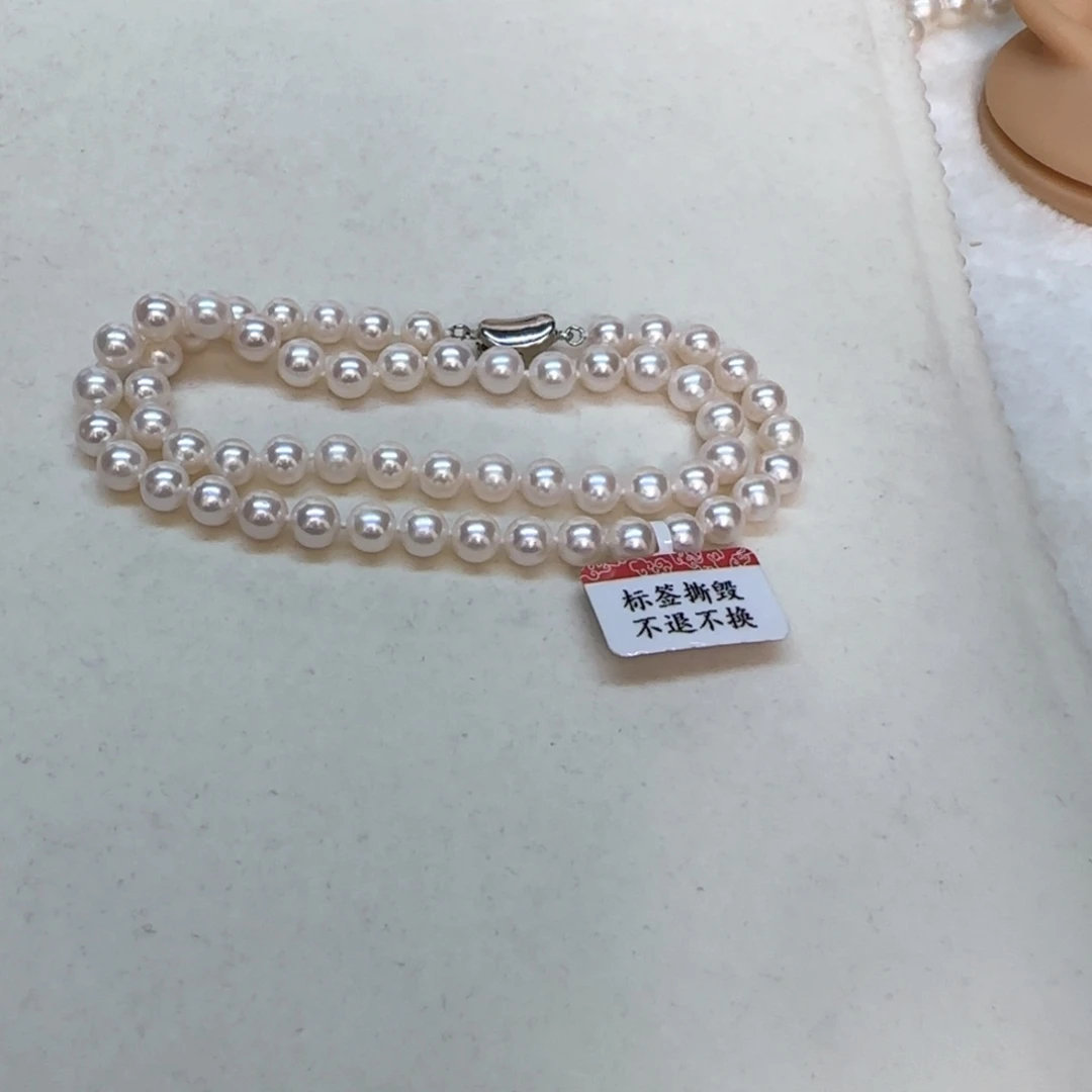 项链淡水珍珠银S925镶嵌