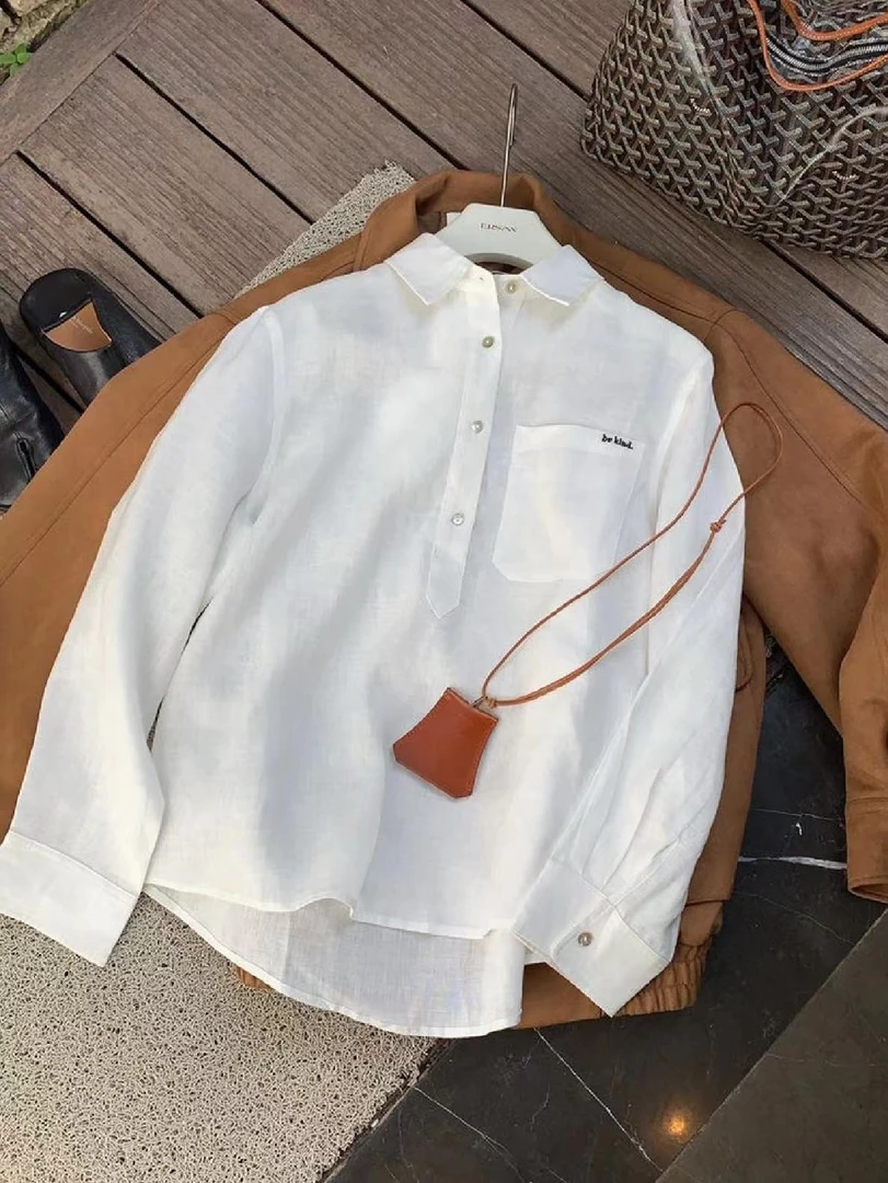 （露露）Ersan#韩系宽松时尚百搭衬衫#782【福福】