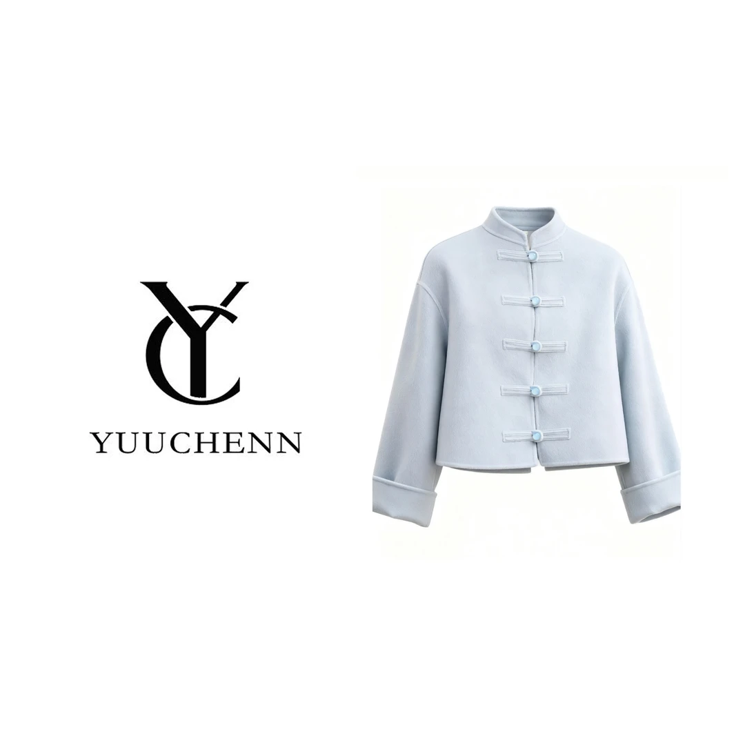 YUUCHENN羊毛国风短款大衣302