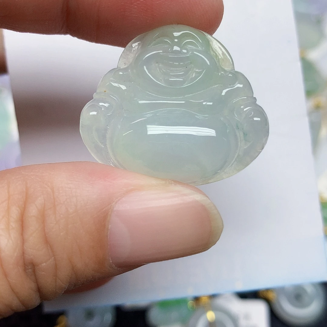 翡翠18K金镶嵌颈饰3577899