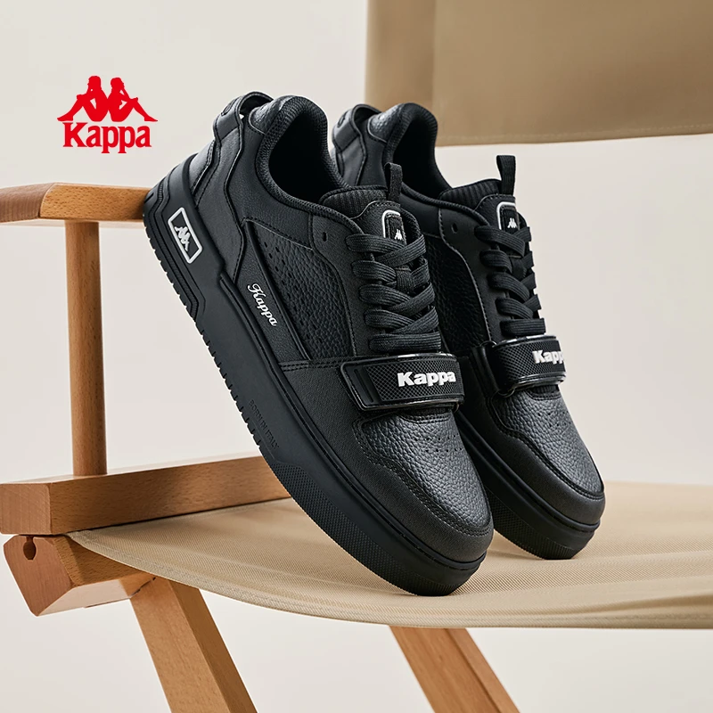 Kappa卡帕板鞋男女黑色潮鞋秋季爆款百搭运动休闲鞋子K0FX5CC19CJ