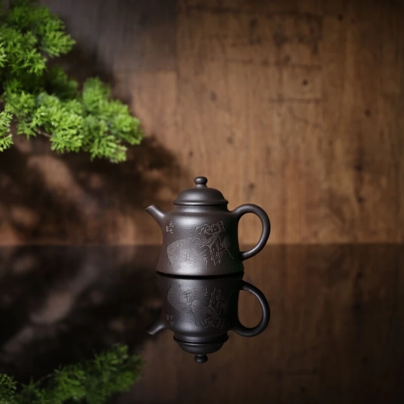 【前墅龙窑丨高礼】唐志文·范家  紫茄泥  约110CC 紫砂壶
