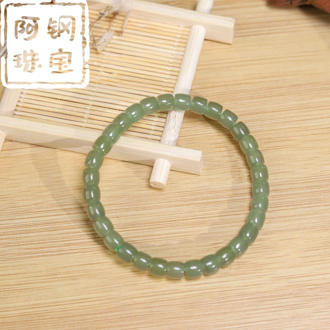 【直切系】高冰晴水药片老型直切和田玉 5*6 多样性发其一 -HT128