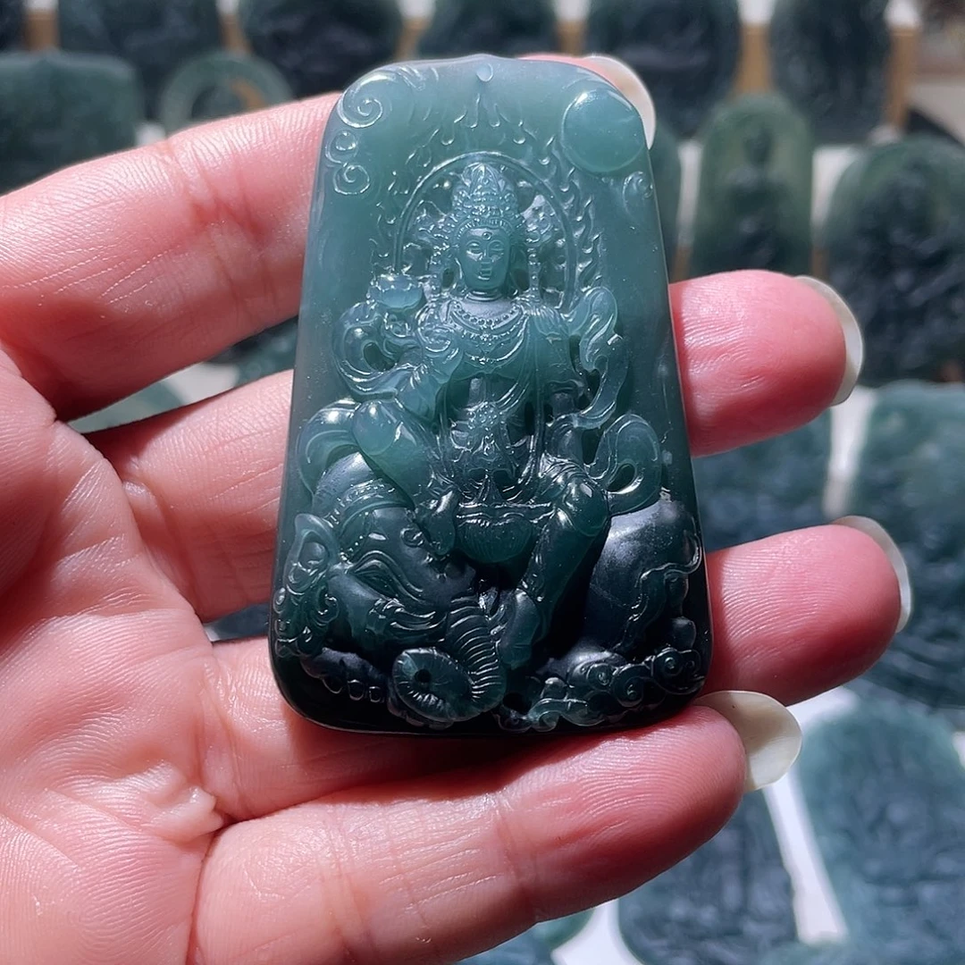 定制翡翠未镶嵌普贤