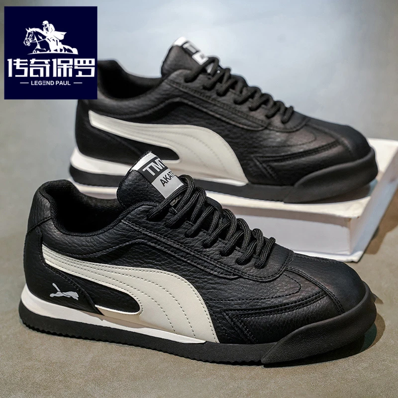 传奇保罗正版阿甘男鞋冬季2025新款运动板鞋男士潮流软底休闲潮鞋