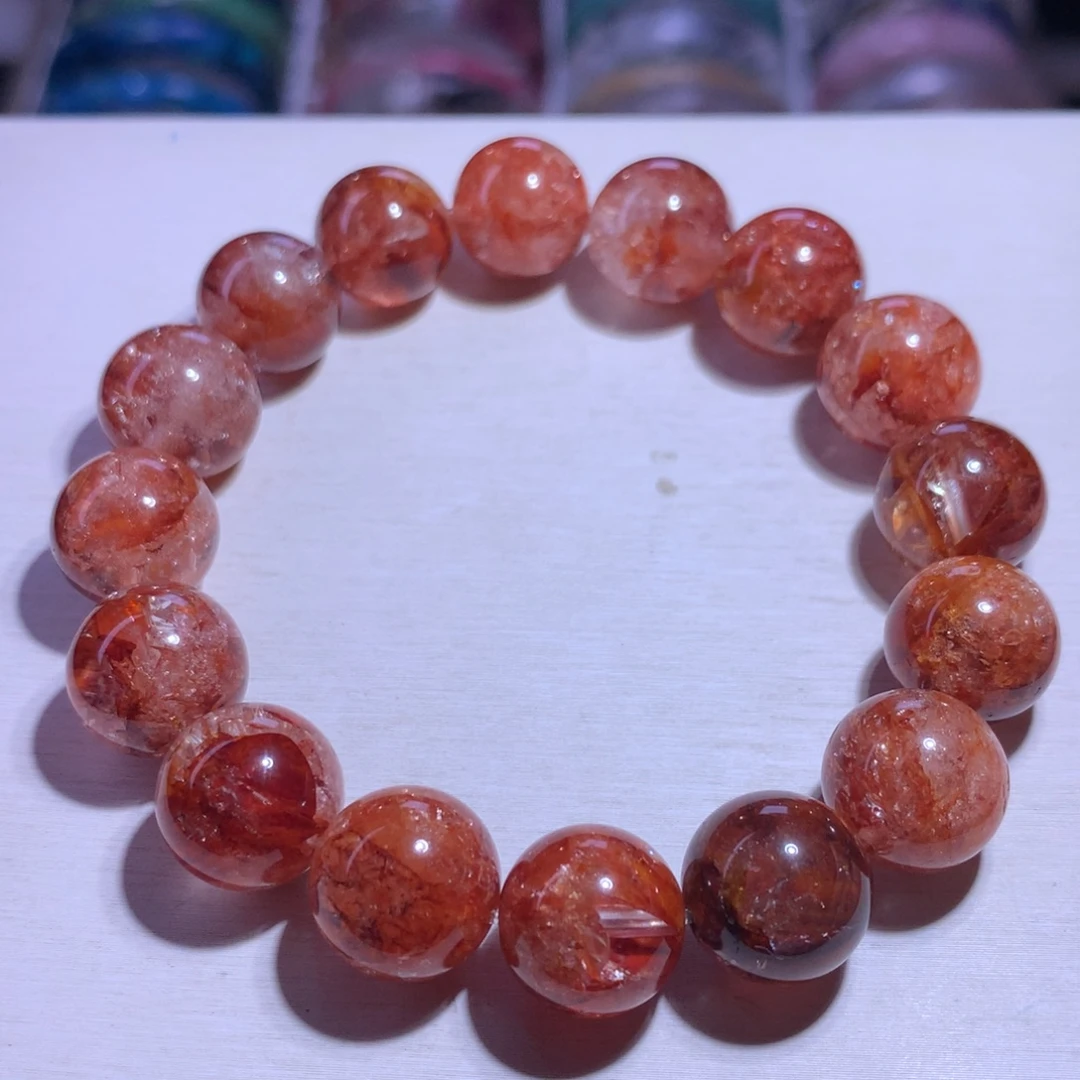 银S925镶嵌水晶手串胶花13.8m