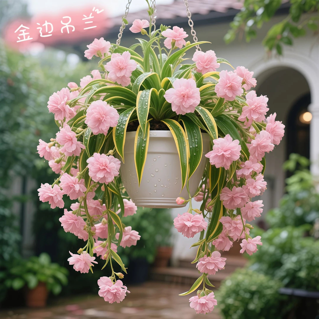 【驱蚊驱虫】浓香型金边大花吊兰盆栽室内外耐寒热四季好养花卉绿植