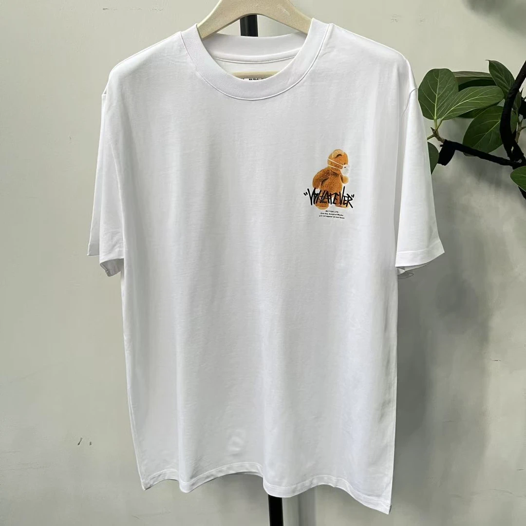 M-28【N】25新款情侣款小熊印花休闲圆领短袖T恤 E31WT