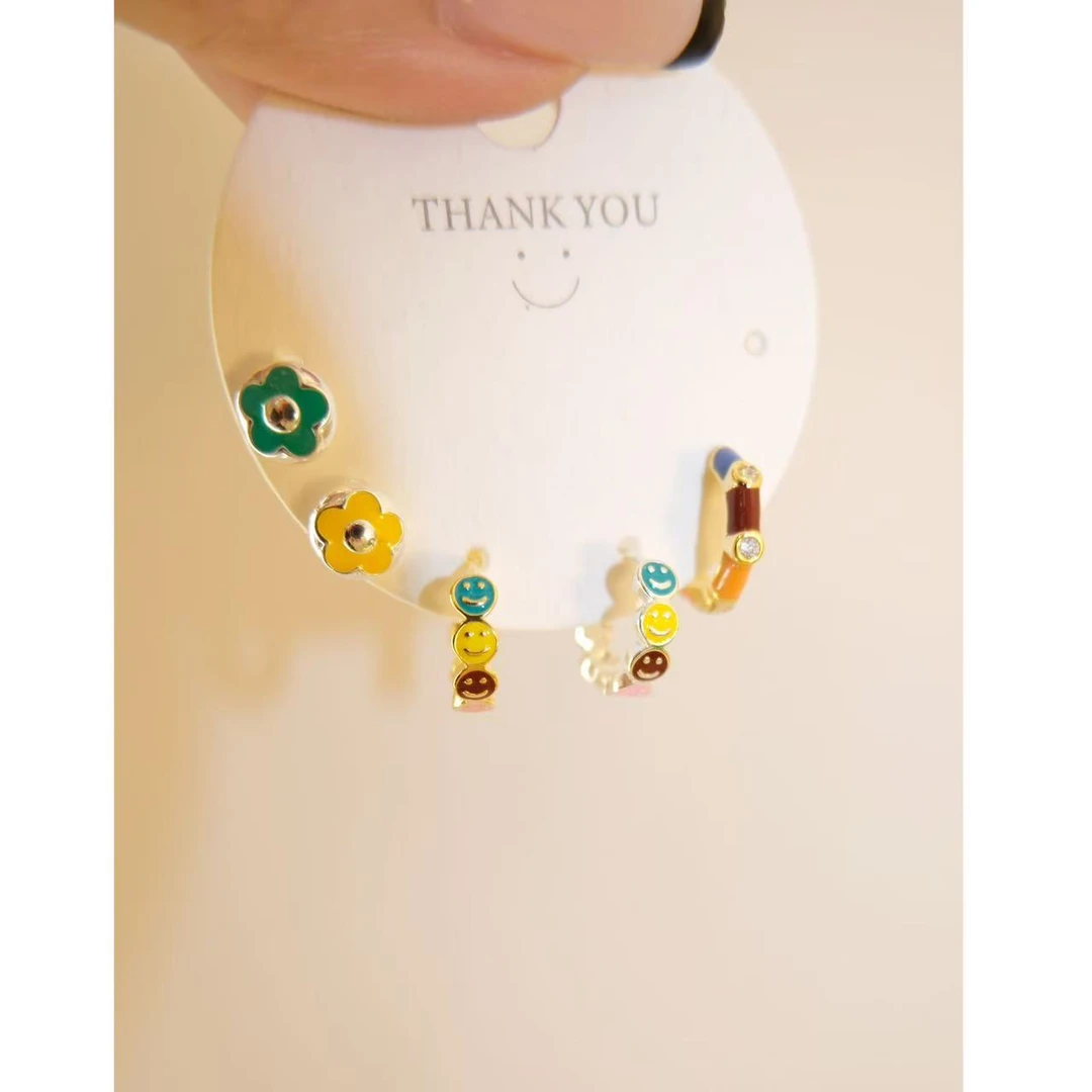 铜合金锆石耳饰 小众设计百搭ins耳饰48751