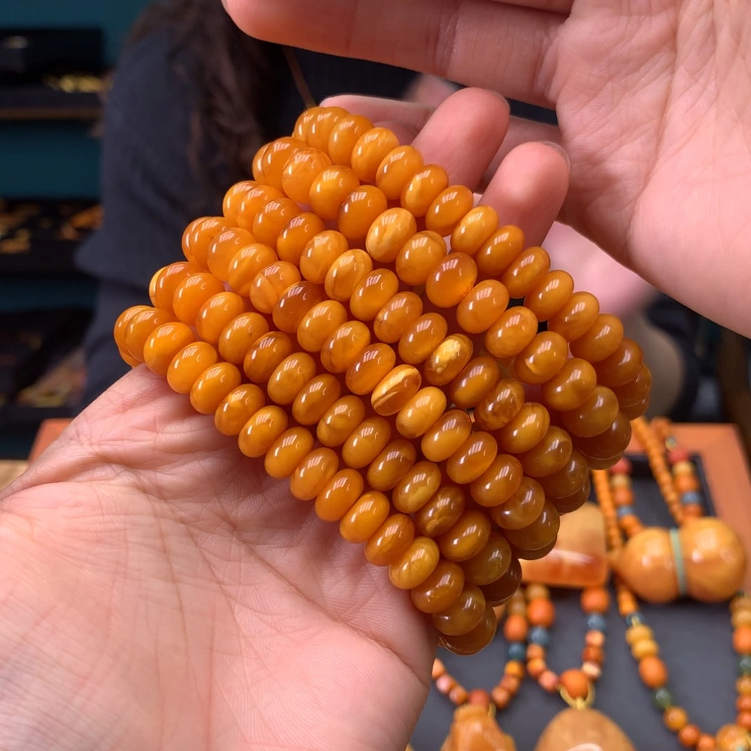 蜜蜡未镶嵌手串多样性发一