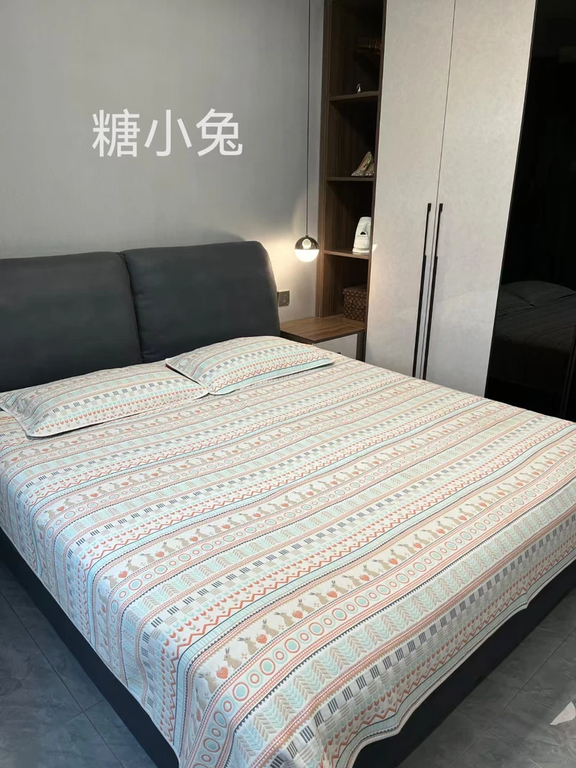 2.4*2.5米四季款六层纱布软席床盖吸汗透气软凉席缩水后220*230