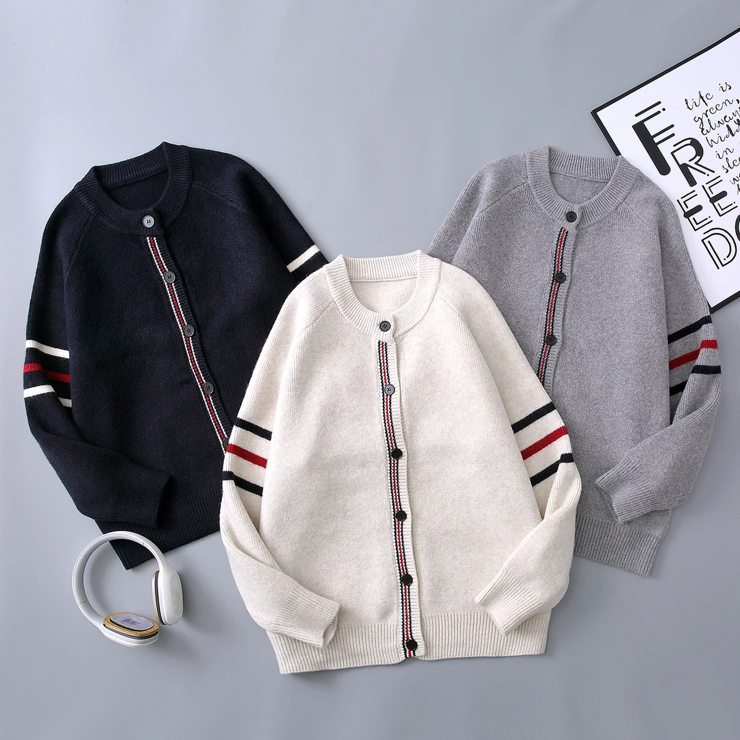 女大童学院风加厚毛衣开衫2025新款女童冬装超好看针织外套线衣