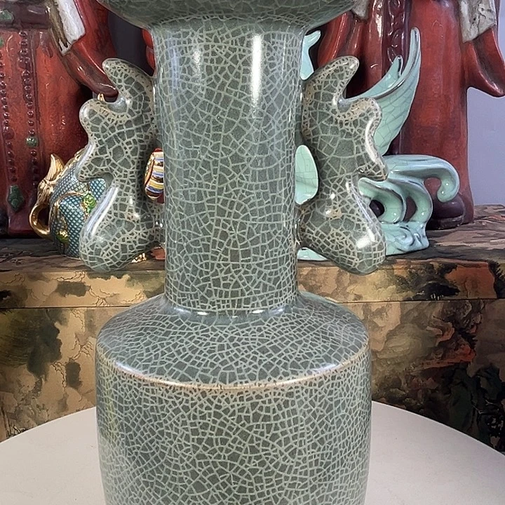 瓶溪口官窑双耳盘口瓶